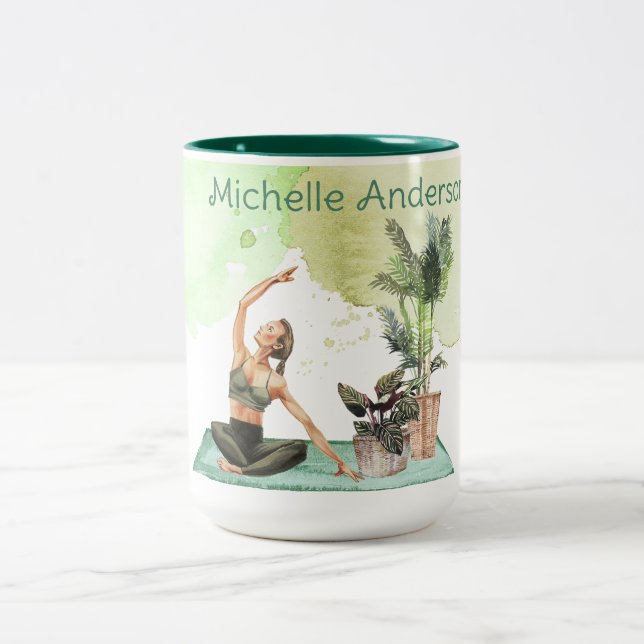 När vi lyssnar på vattenfärgen Yoga Mugg (Center)