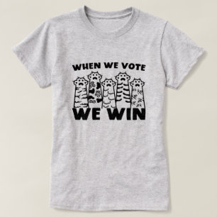 När vi röstar vill vi se Tassar Kamala Cat Dam T Shirt