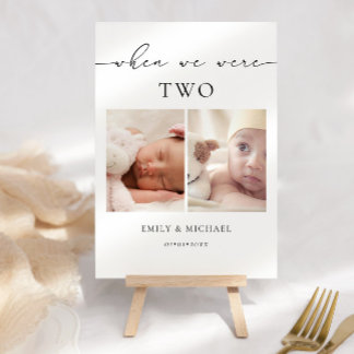 När vi var åldersbröllopsbord Nummer skylt Bordsnummer