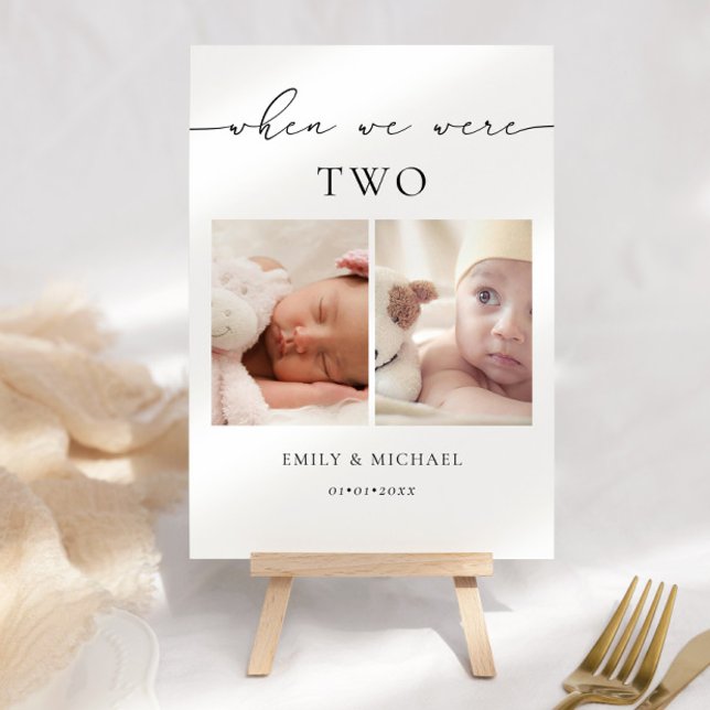 När vi var åldersbröllopsbord Nummer skylt Bordsnummer (Skapare uppladdad)