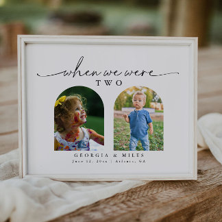 När vi var Bordsnumret Baby Bild Bröllop