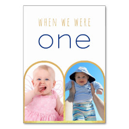 När vi var ett foto guldvalv modern bröllop bordsnummer