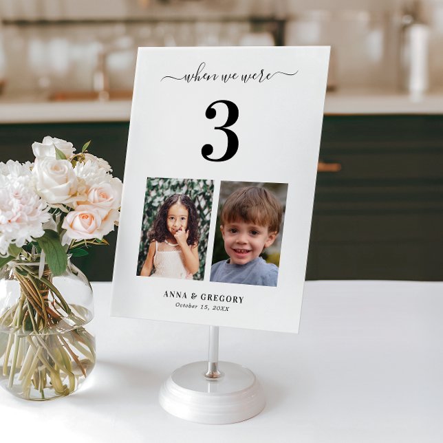 När vi var tre barn i Bordsnumret Bilder Inbjudningar (Skapare uppladdad)