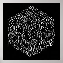 När viruset är över den vita textkuben