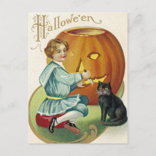 När vittnen finns på Halloween Vykort