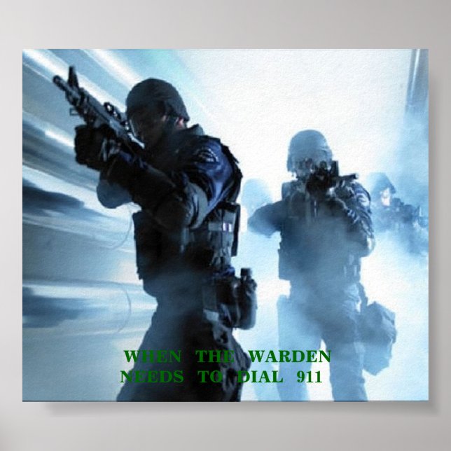 NÄR WARDEN MÅSTE DIG.. POSTER (Framsidan)