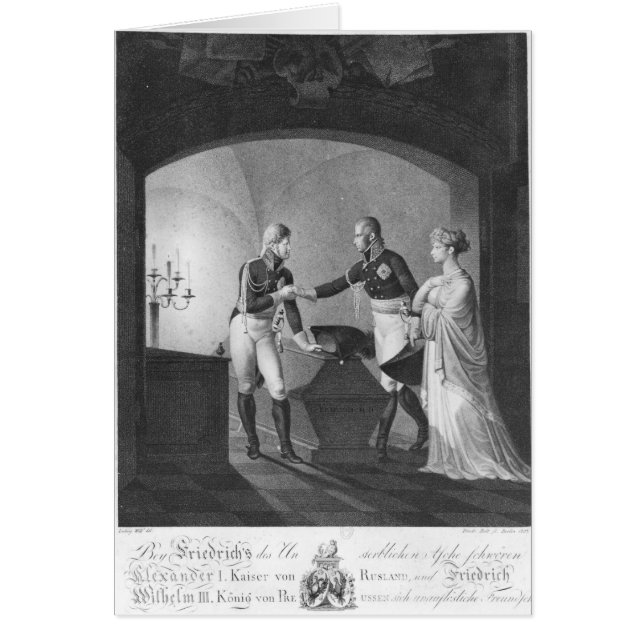 Nära askan Friederick II Hälsningskort (Framsidan)