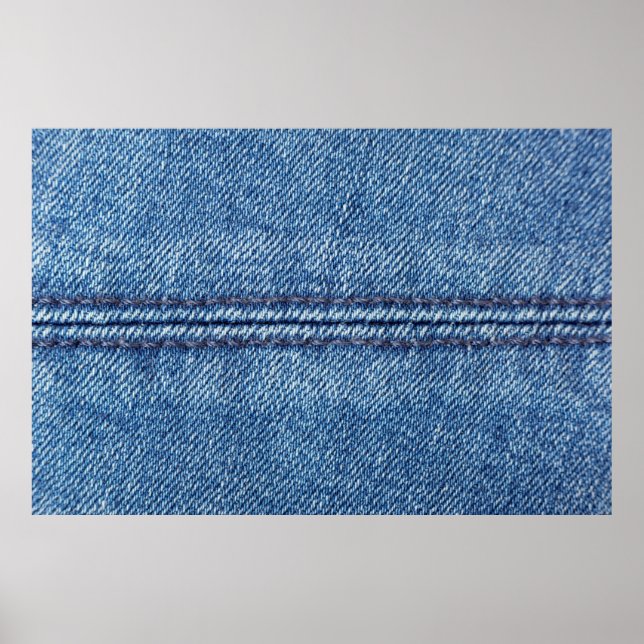 Nära bild (makro) på blå denim bakgrund poster (Framsidan)