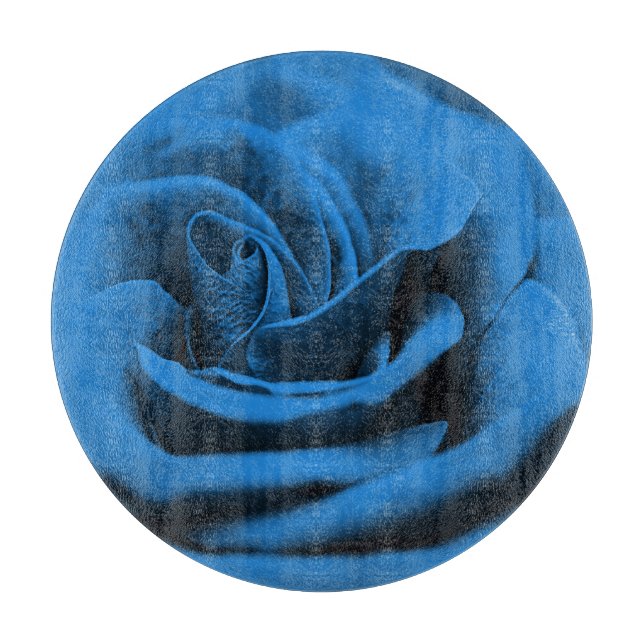 Nära blå röd ros, makroskönhet. (Framsidan)