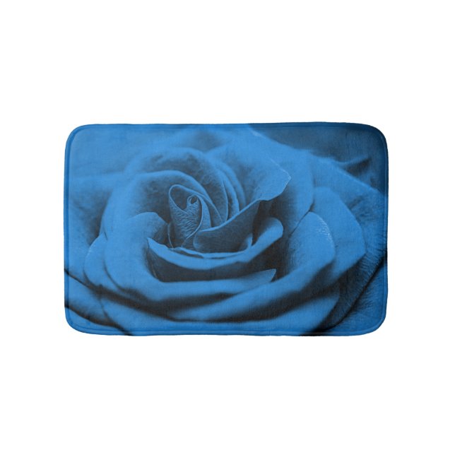 Nära blå röd ros, makroskönhet. badrumsmatta (Framsidan)