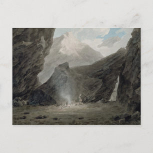 Nära Chiavenna i Grisons, c.1779 (akvarell, svart Vykort