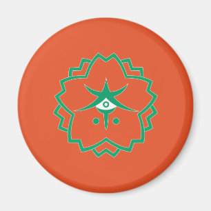 Nara city flagga Nara prefecture japan symbol Magnet