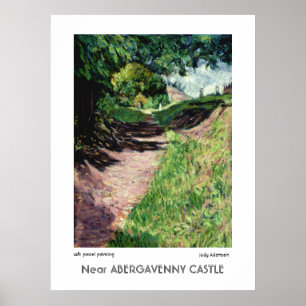 Nära den Abergavenny slotttryck eller affischen Poster