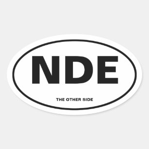 Nära döden - upplevelse ovalt klistermärke