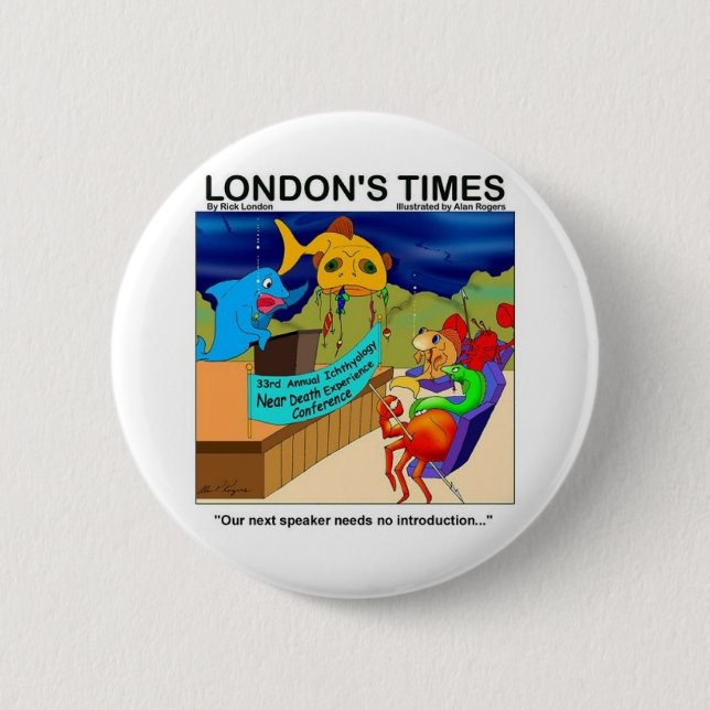 Nära Dödsupplevelse - nutida fiskerigåvor och fisk Knapp (Framsida)