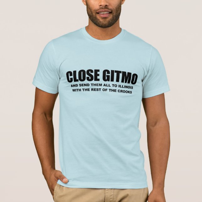 Nära Gitmo och överför dem till Illinois T-shirt (Framsida)