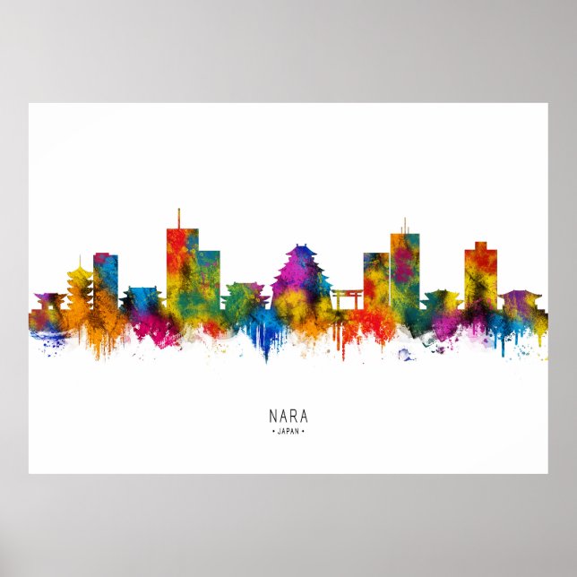 Nara Japan Skyline Poster (Framsidan)