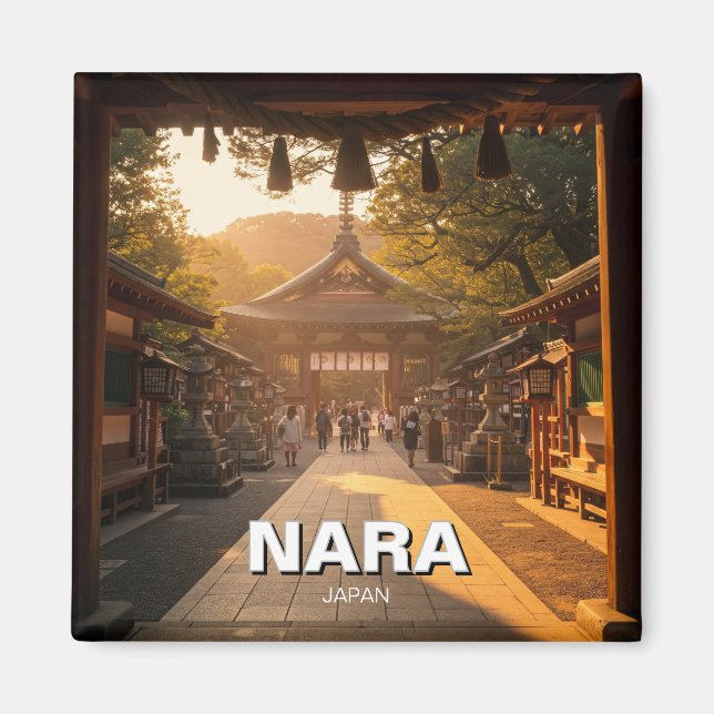 Nara Japan Travel Magnet (Framsidan)