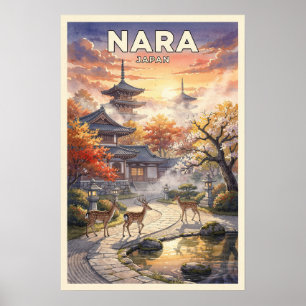 Nara Japan Vintage Resa Poster