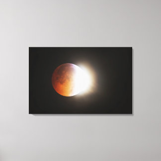 Nära Måne:s sammanlagda Eclipse Canvastryck