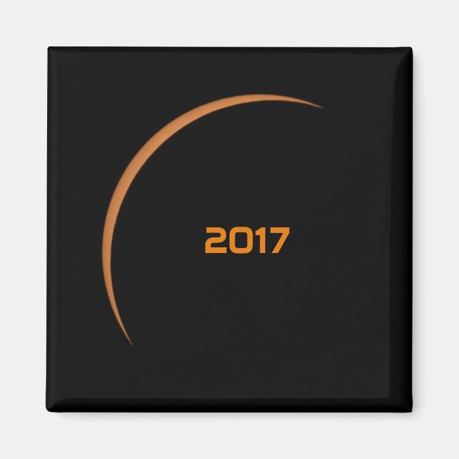Nära max. 2017 Partiell solenergi Magnet (Framsidan)