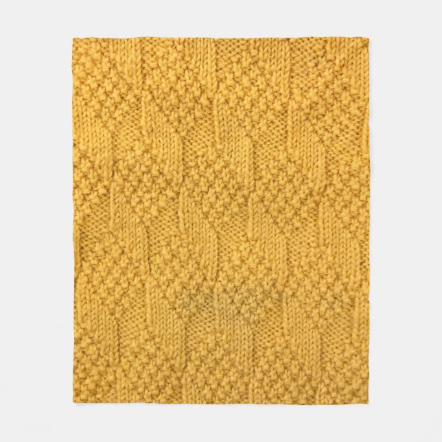 Nära mönster på stickning. fleecefilt (Framsidan)