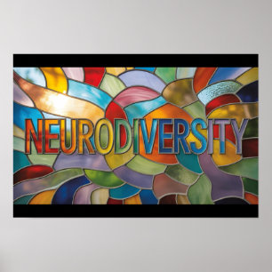 Nära nedfläckad glas med neurologisk mångfald i re poster