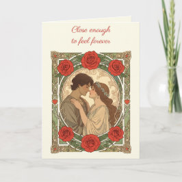 Nära nog att känna för evigt Art Nouveau Kort