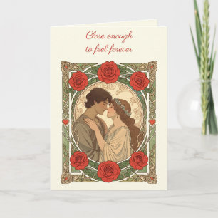 Nära nog att känna för evigt Art Nouveau Kort