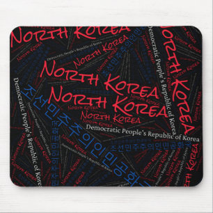 Nära Nordkoreas Flagga Färg Patriotic Musmatta