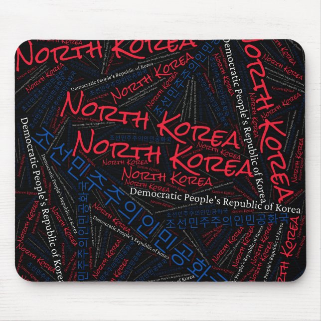 Nära Nordkoreas Flagga Färg Patriotic Musmatta (Framsidan)