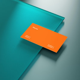 Nära orangen, fast färg visitkort