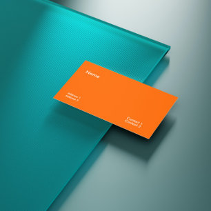 Nära orangen, fast färg visitkort