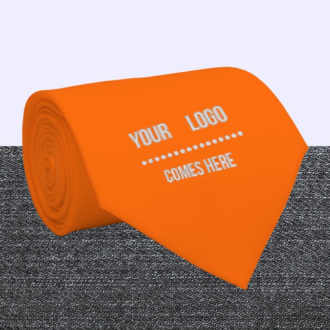 Nära orangen solid färg - lägg till logotyp slips (Skapare uppladdad)