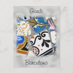 Nära övre för Barcelona Gaudi mosaik Vykort