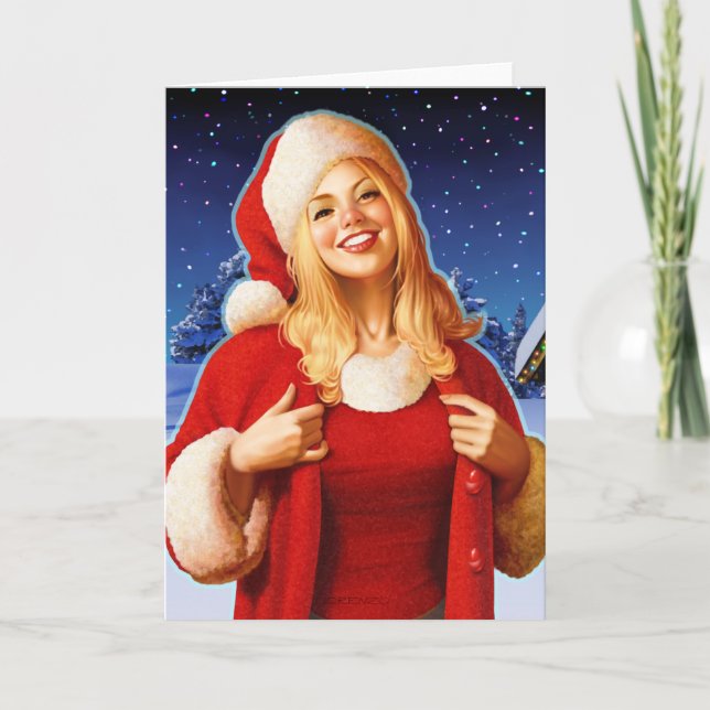 Nära övre "för julnatt" helgkort (Framsida)