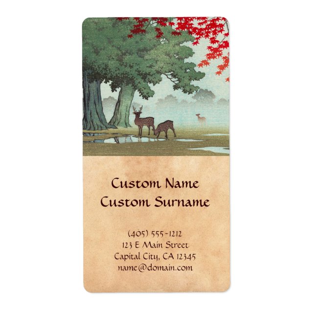 Nara Park Hasui Kawase shin hanga scenery art Fraktsedel (Framsidan)