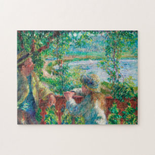 Nära Sjö genom Renoir Impressionist Painting Pussel