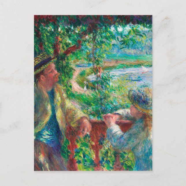 Nära Sjö genom Renoir Impressionist Painting Vykort (Framsida)