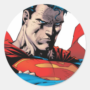 Nära till ansikte runt klistermärke