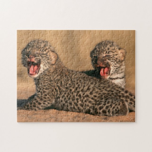 Nära upp det nya leoparden (Panthera Pardus) Pussel (Horisontell)