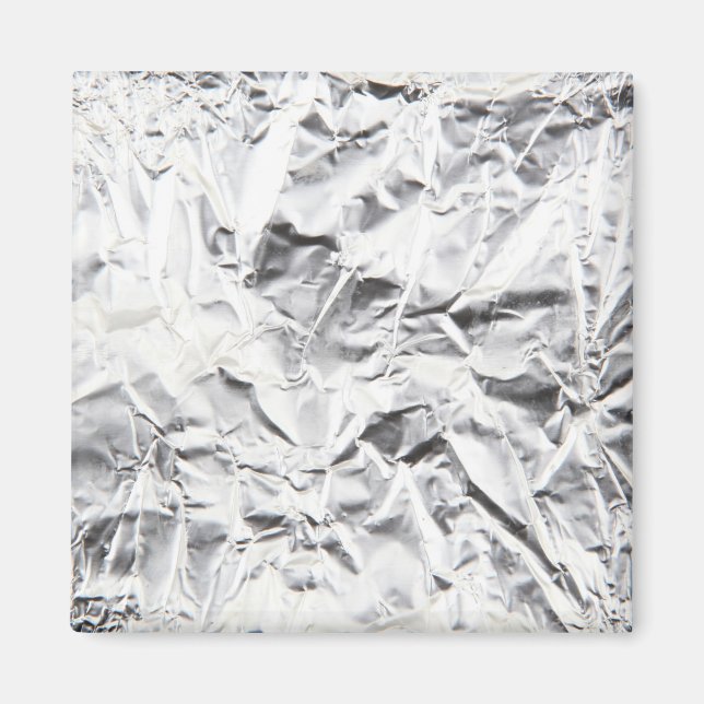 Nära upp idisslad aluminiumfolie magnet (Framsidan)