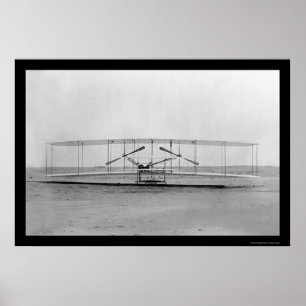 Nära upp vy över Wright Brothers flygplan 1911 Poster