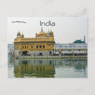 Nära vy över Golden Temple Amritsar Indien Vykort