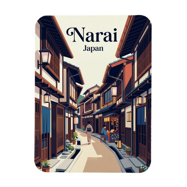 Narai-juku gränd Japan Magnet (Vertikal)