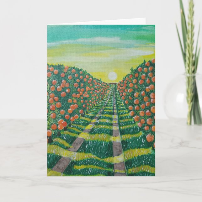 Naranjas de Valencia Målning av Alfred Fox Kort (Framsida)