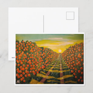 Naranjas de Valencia Målning av Alfred Fox Vykort