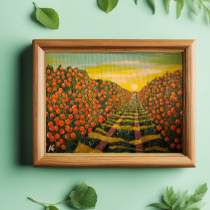 Naranjas de Valencia Painting av Alfred Fox Canvastryck