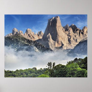 Naranjo de Bulnes, Limestone Park, Spanien Poster