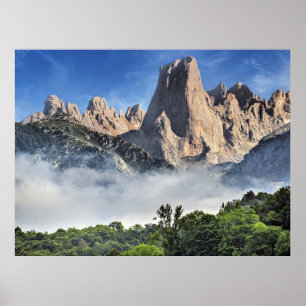 Naranjo de Bulnes, Limestone Park, Spanien Poster